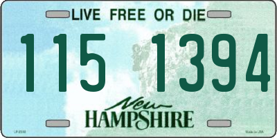 NH license plate 1151394