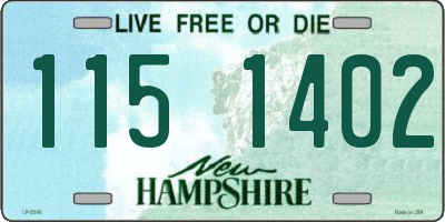NH license plate 1151402