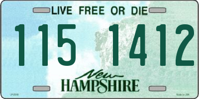 NH license plate 1151412