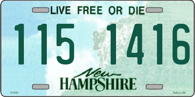 NH license plate 1151416