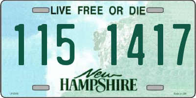 NH license plate 1151417