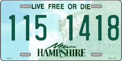 NH license plate 1151418