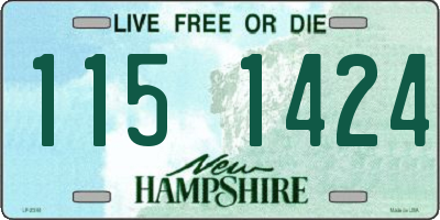 NH license plate 1151424