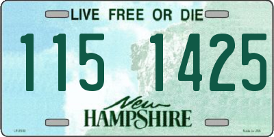 NH license plate 1151425