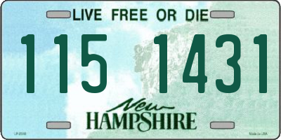 NH license plate 1151431