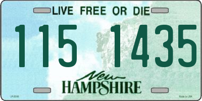 NH license plate 1151435