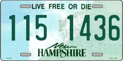 NH license plate 1151436