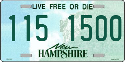 NH license plate 1151500