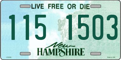 NH license plate 1151503