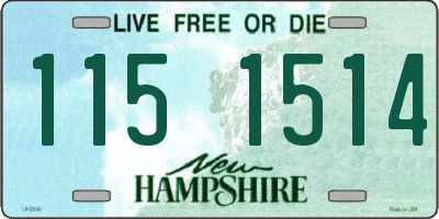 NH license plate 1151514