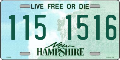NH license plate 1151516