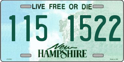 NH license plate 1151522