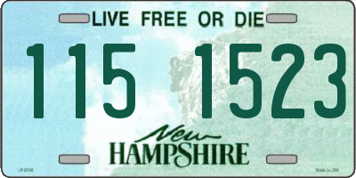NH license plate 1151523