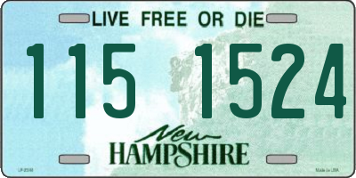 NH license plate 1151524