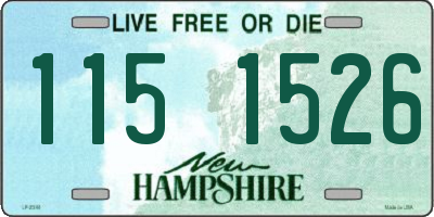 NH license plate 1151526