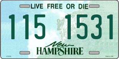NH license plate 1151531