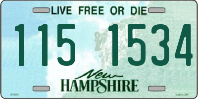 NH license plate 1151534