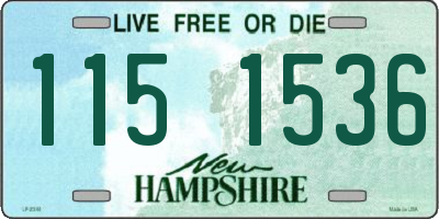 NH license plate 1151536
