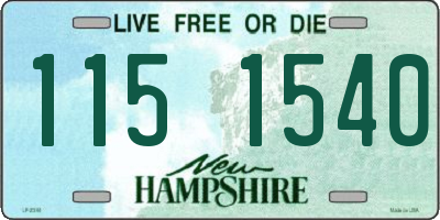 NH license plate 1151540