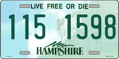 NH license plate 1151598