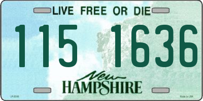 NH license plate 1151636