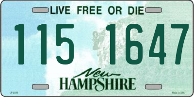 NH license plate 1151647