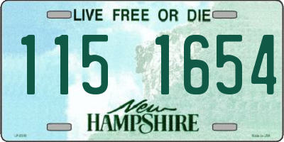 NH license plate 1151654
