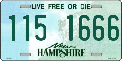 NH license plate 1151666