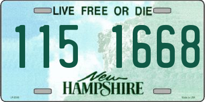 NH license plate 1151668