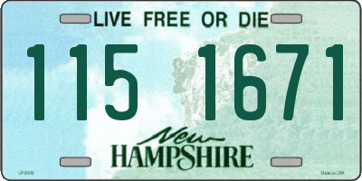 NH license plate 1151671