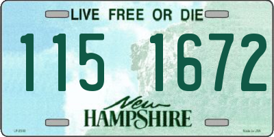 NH license plate 1151672