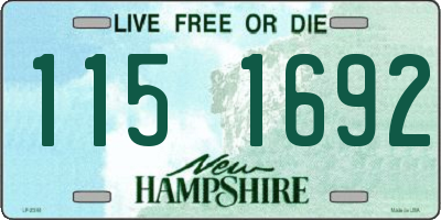 NH license plate 1151692