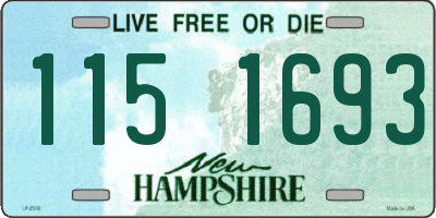 NH license plate 1151693