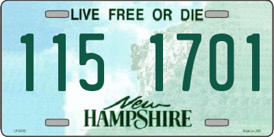 NH license plate 1151701