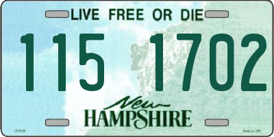 NH license plate 1151702