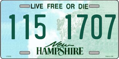 NH license plate 1151707