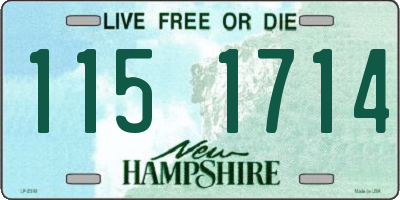 NH license plate 1151714