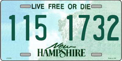 NH license plate 1151732