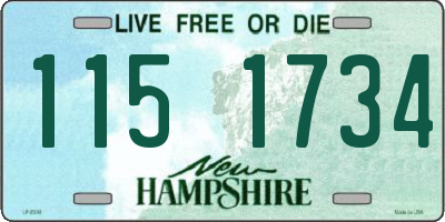 NH license plate 1151734