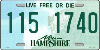 NH license plate 1151740