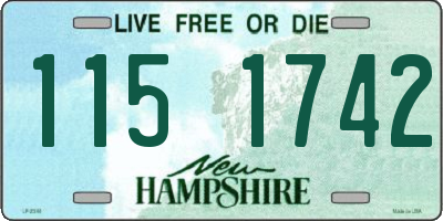 NH license plate 1151742