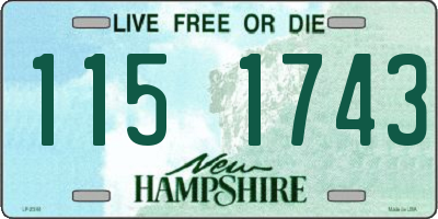NH license plate 1151743