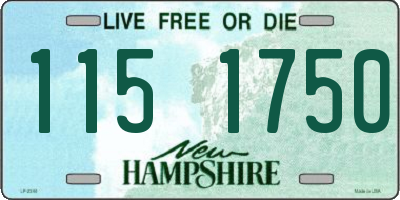 NH license plate 1151750