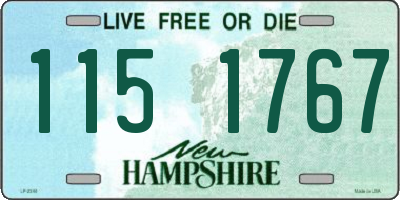 NH license plate 1151767