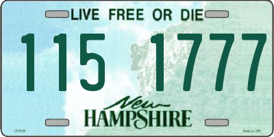 NH license plate 1151777
