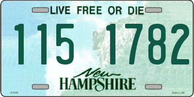 NH license plate 1151782