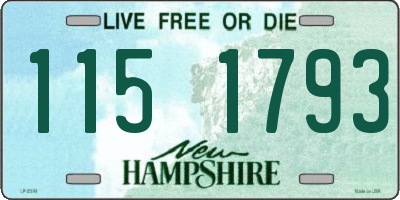 NH license plate 1151793