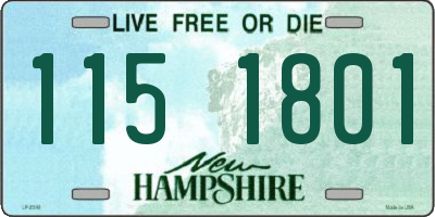 NH license plate 1151801