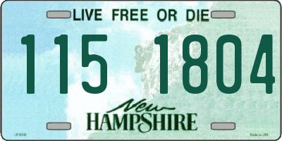 NH license plate 1151804