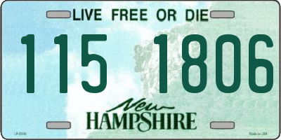 NH license plate 1151806